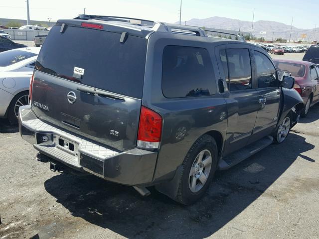 5N1AA08A17N704618 - 2007 NISSAN ARMADA SE GRAY photo 4