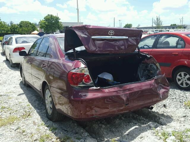 4T1BE32K95U103665 - 2005 TOYOTA CAMRY LE წითელი ფოტო 3