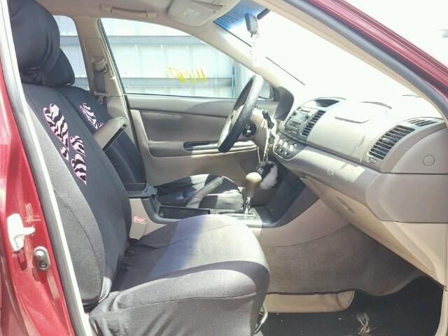 4T1BE32K95U103665 - 2005 TOYOTA CAMRY LE წითელი ფოტო 5