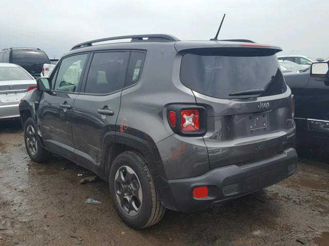 ZACCJAAT0GPE36893 - 2016 JEEP RENEGADE S BLACK photo 3