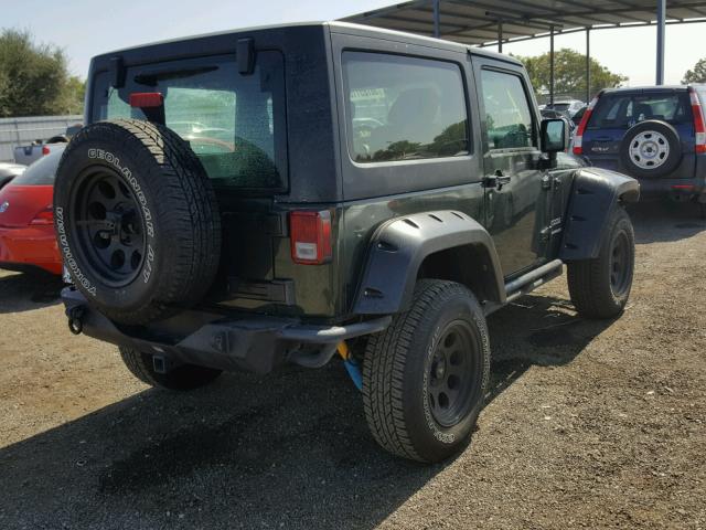 1J4AA2D11BL518128 - 2011 JEEP WRANGLER S GREEN photo 4