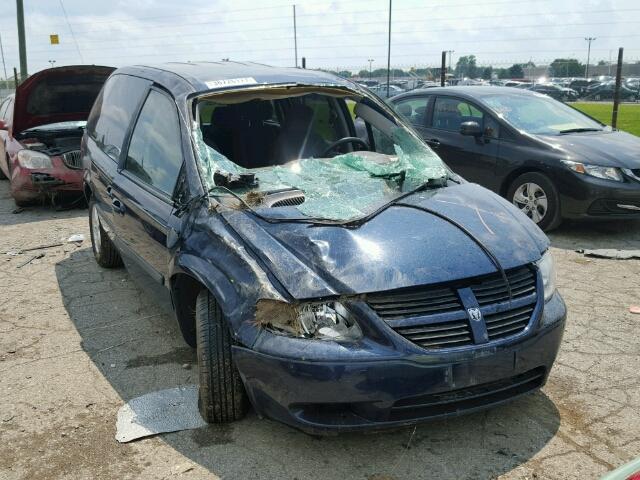 1D4GP45R56B662410 - 2006 DODGE CARAVAN SX BLUE photo 1