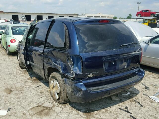 1D4GP45R56B662410 - 2006 DODGE CARAVAN SX BLUE photo 3