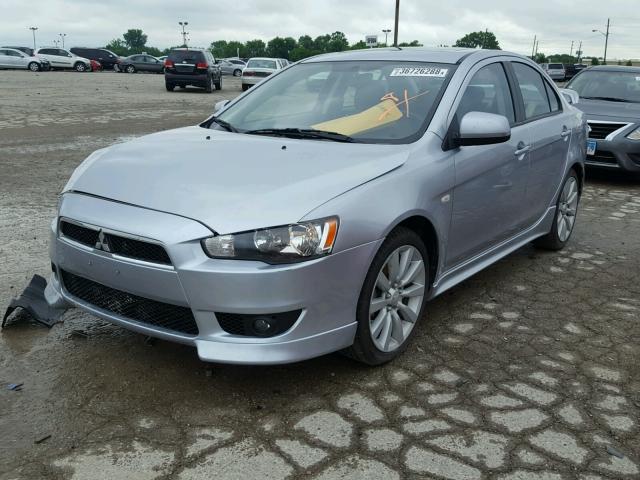 JA32U8FW4AU011390 - 2010 MITSUBISHI LANCER GTS SILVER photo 2