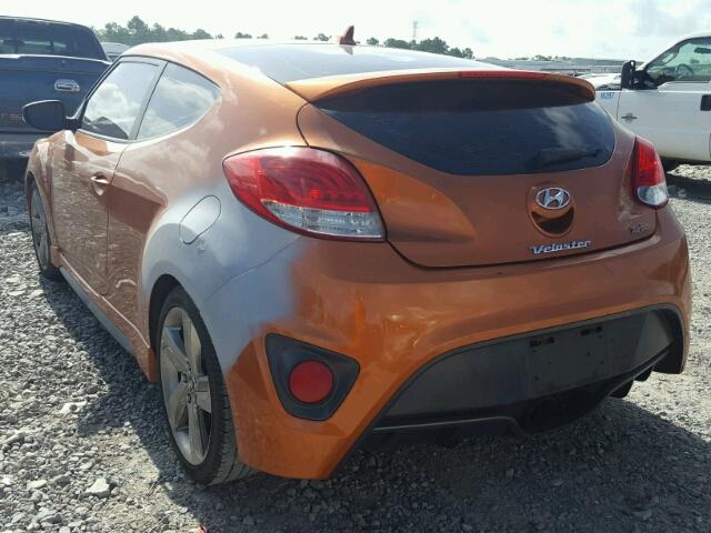 KMHTC6AE4DU138443 - 2013 HYUNDAI VELOSTER T ORANGE photo 3