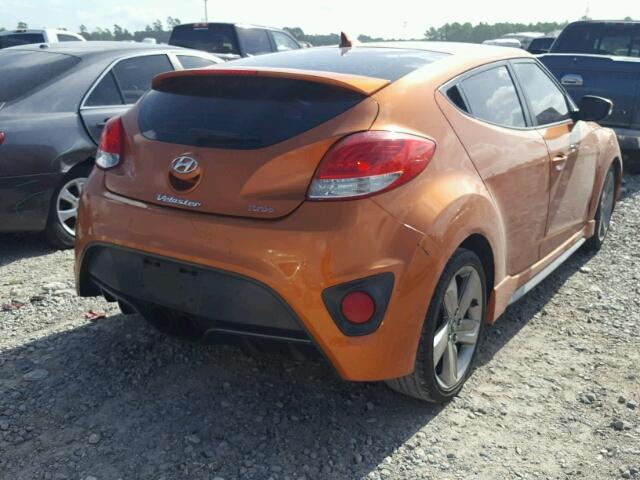 KMHTC6AE4DU138443 - 2013 HYUNDAI VELOSTER T ORANGE photo 4