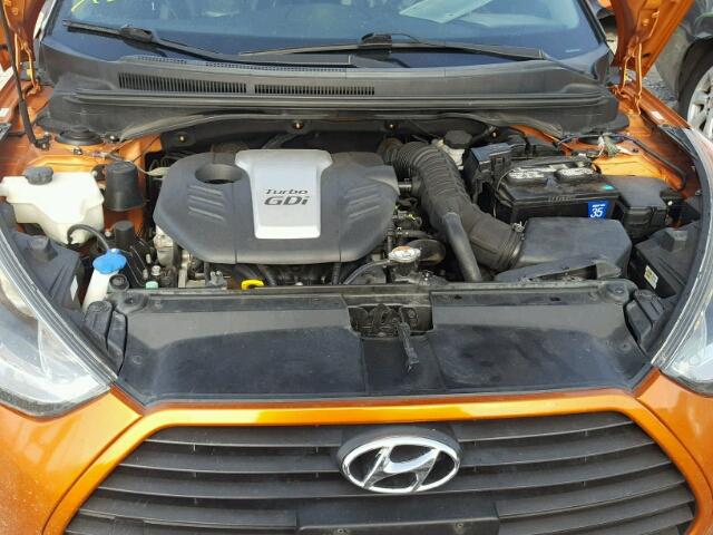 KMHTC6AE4DU138443 - 2013 HYUNDAI VELOSTER T ORANGE photo 7