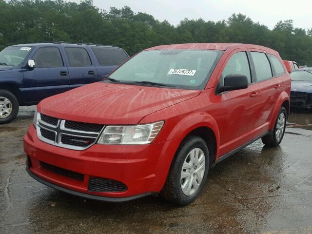 3C4PDCAB6FT531672 - 2015 DODGE JOURNEY RED photo 2