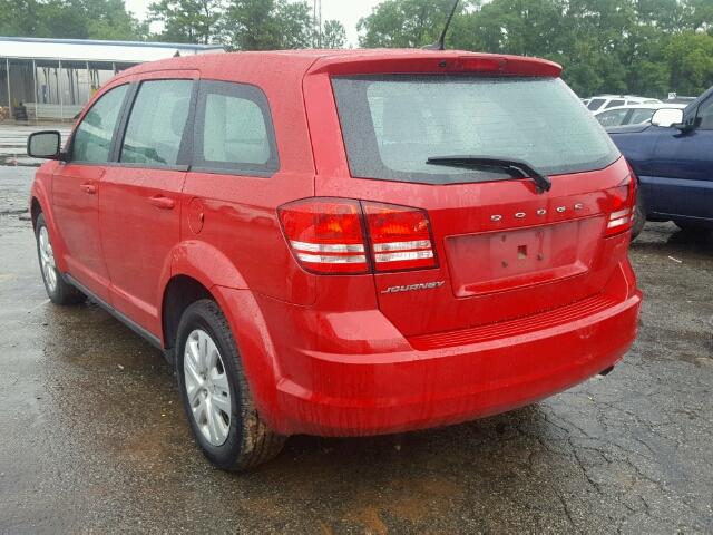 3C4PDCAB6FT531672 - 2015 DODGE JOURNEY RED photo 3