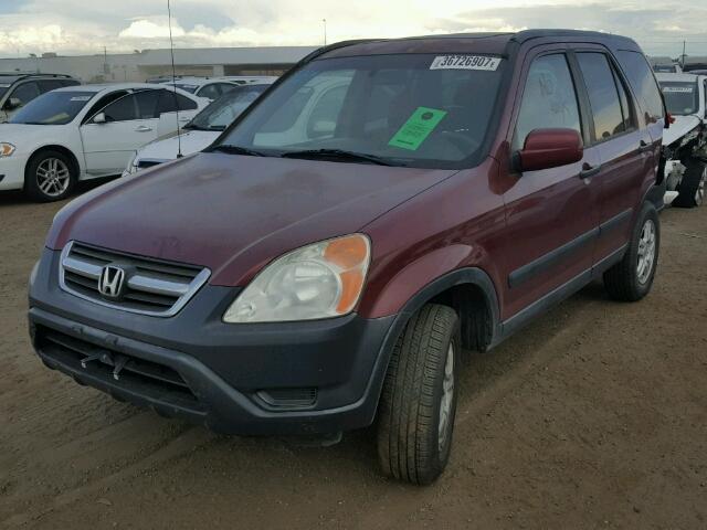 JHLRD78894C003534 - 2004 HONDA CR-V EX RED photo 2