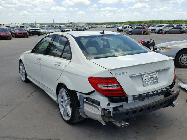 WDDGF5HB6CR212259 - 2012 MERCEDES-BENZ C 350 WHITE photo 3