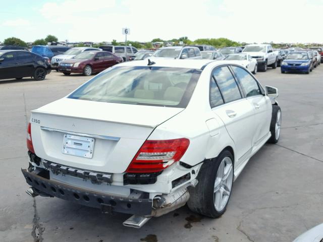 WDDGF5HB6CR212259 - 2012 MERCEDES-BENZ C 350 WHITE photo 4