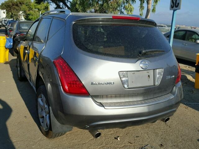 JN8AZ08WX6W510014 - 2006 NISSAN MURANO SL GRAY photo 3