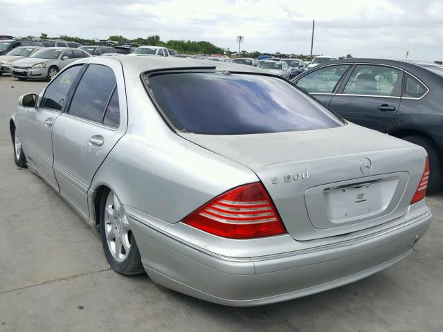 WDBNG75JX5A442814 - 2005 MERCEDES-BENZ S 500 SILVER photo 3
