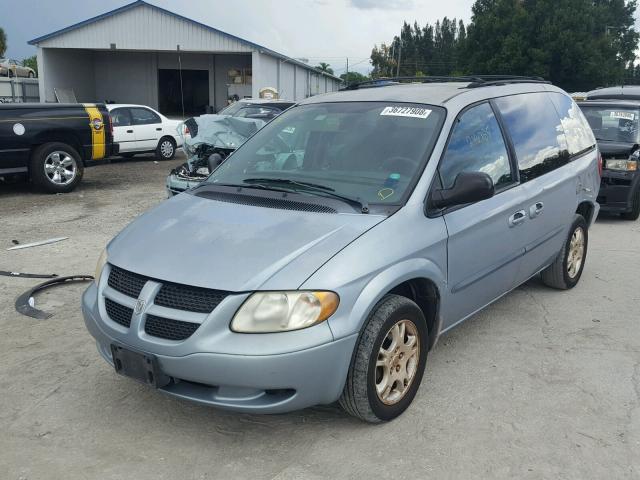 1D4GP45R64B502324 - 2004 DODGE CARAVAN SX BLUE photo 2