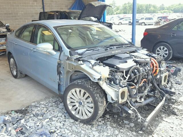 3FA6P0LU8DR338505 - 2013 FORD FUSION SE BLUE photo 1