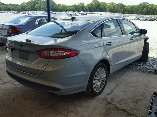 3FA6P0LU8DR338505 - 2013 FORD FUSION SE BLUE photo 4