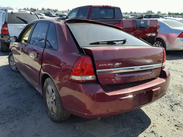 1G1ZU64825F106722 - 2005 CHEVROLET MALIBU MAX BURGUNDY photo 3
