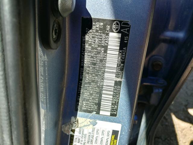 2T1KR32E78C695474 - 2008 TOYOTA MATRIX 蓝色 照片 10