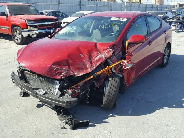 KMHDH4AE4GU585112 - 2016 HYUNDAI ELANTRA SE RED photo 2