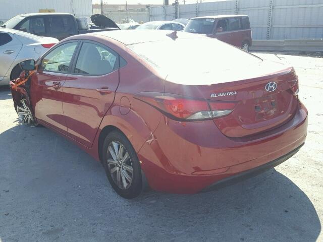 KMHDH4AE4GU585112 - 2016 HYUNDAI ELANTRA SE RED photo 3