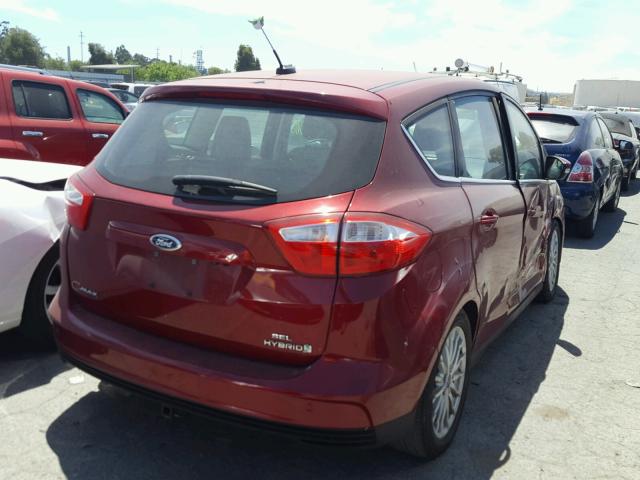 1FADP5BU7DL525870 - 2013 FORD C-MAX SEL BURGUNDY photo 4