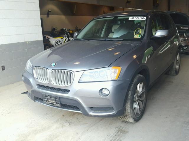 5UXWX7C56BL734311 - 2011 BMW X3 XDRIVE3 GRAY photo 2