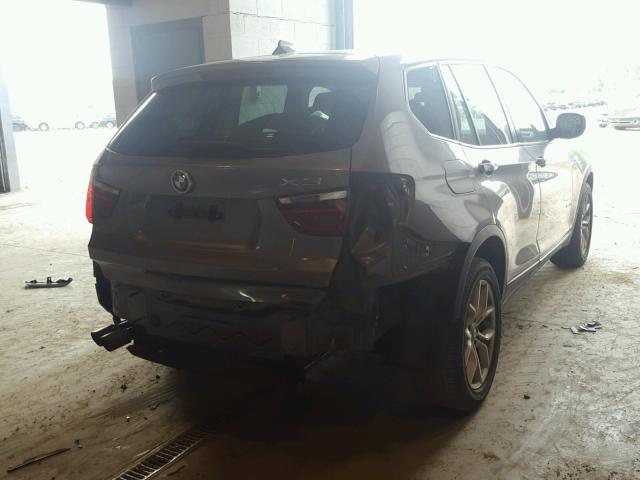 5UXWX7C56BL734311 - 2011 BMW X3 XDRIVE3 GRAY photo 4