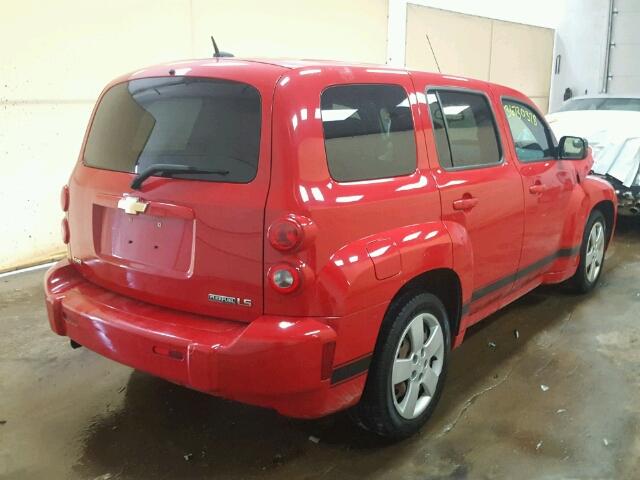 3GNCA33B19S573110 - 2009 CHEVROLET HHR LS RED photo 4