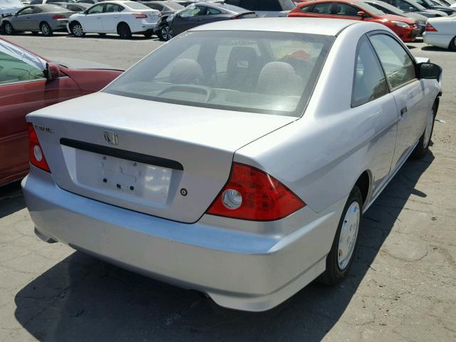 1HGEM22185L032942 - 2005 HONDA CIVIC DX V SILVER photo 4