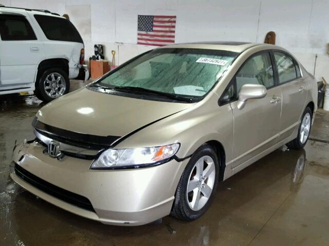 1HGFA16858L089389 - 2008 HONDA CIVIC EX GOLD photo 2