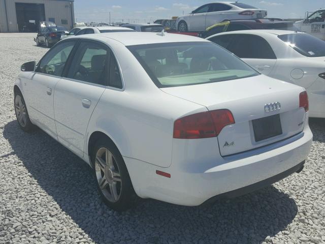 WAUAF78E37A115270 - 2007 AUDI A4 2 WHITE photo 3