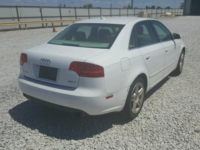 WAUAF78E37A115270 - 2007 AUDI A4 2 WHITE photo 4