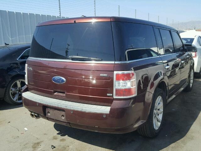 2FMEK62C99BB07159 - 2009 FORD FLEX SEL BURGUNDY photo 4