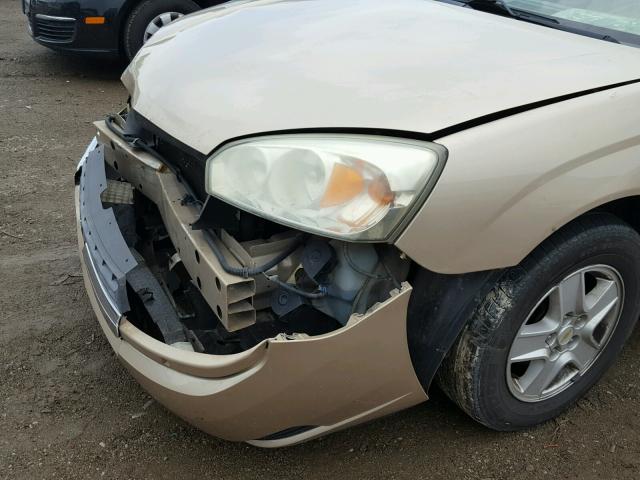 1G1ZT52815F136763 - 2005 CHEVROLET MALIBU LS Qəhvəyi foto 9