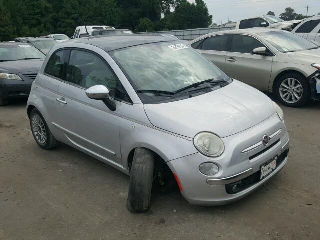 3C3CFFCR2CT103747 - 2012 FIAT 500 LOUNGE SILVER photo 1