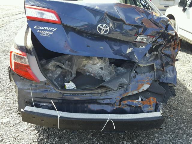 4T4BF1FK3ER426546 - 2014 TOYOTA CAMRY L BLUE photo 9