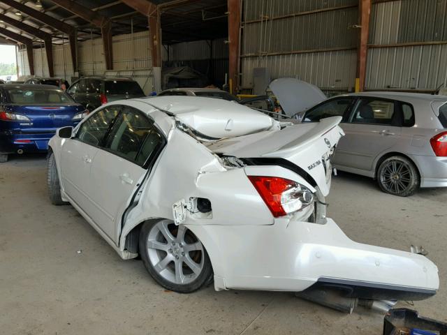 1N4BA41E07C865640 - 2007 NISSAN MAXIMA SE WHITE photo 3