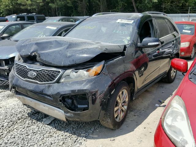 5XYKW4A21CG207185 - 2012 KIA SORENTO SX BLACK photo 2