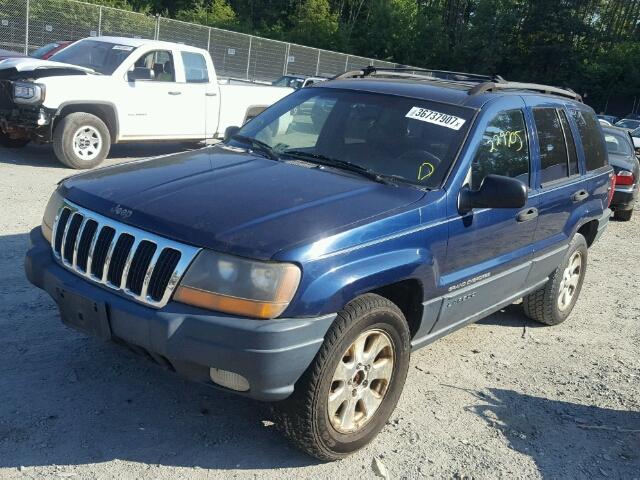 1J4GW48S81C642664 - 2001 JEEP GRAND CHER BLUE photo 2