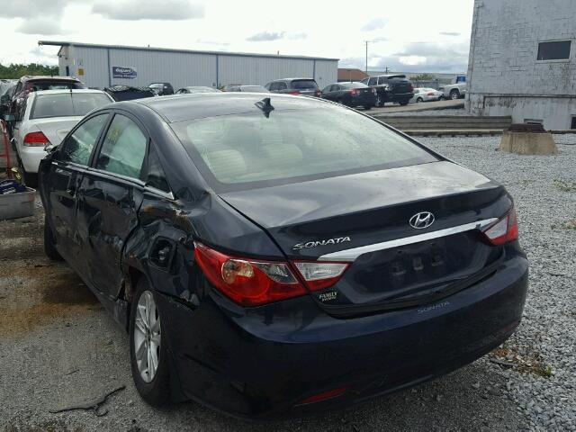 5NPEB4AC6DH684030 - 2013 HYUNDAI SONATA GLS BLACK photo 3