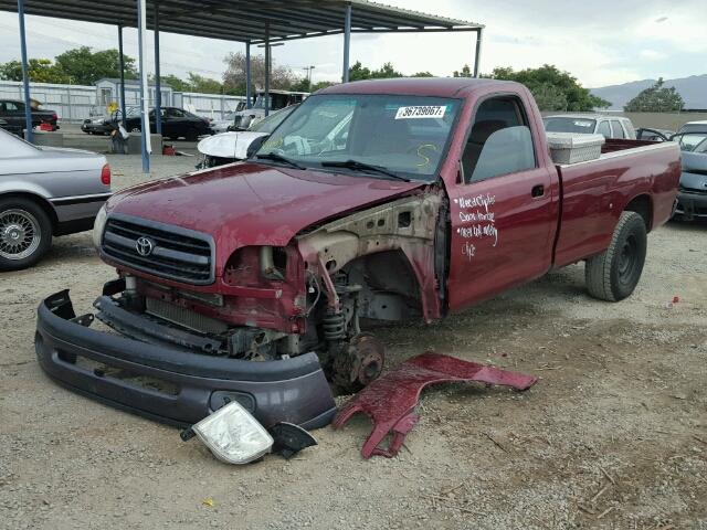 5TBJN32121S205503 - 2001 TOYOTA TUNDRA MAROON photo 2