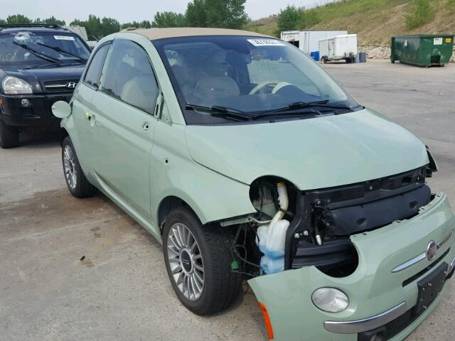 3C3CFFER5CT381247 - 2012 FIAT 500 LOUNGE GREEN photo 1