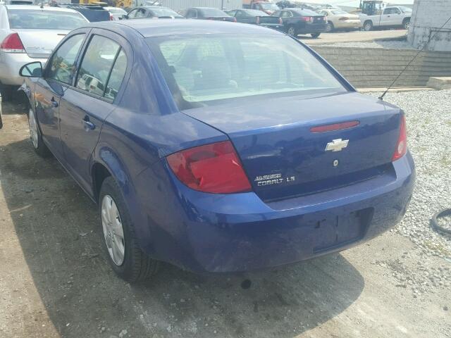 1G1AK55F277254716 - 2007 CHEVROLET COBALT LS BLUE photo 3