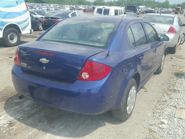 1G1AK55F277254716 - 2007 CHEVROLET COBALT LS BLUE photo 4