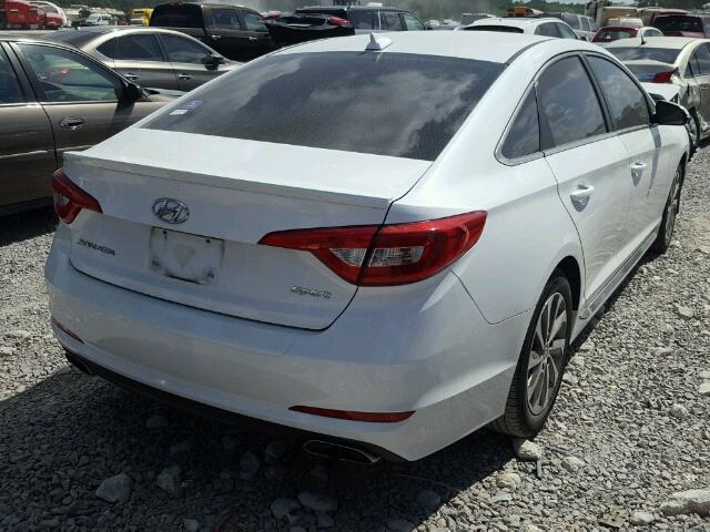 5NPE34AF3FH041256 - 2015 HYUNDAI SONATA SPO WHITE photo 4