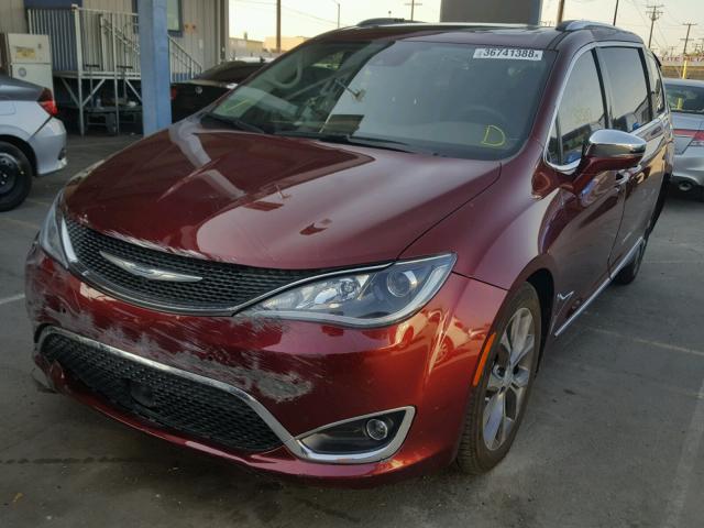 2C4RC1GG9HR526152 - 2017 CHRYSLER PACIFICA L RED photo 2