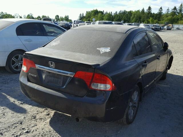 2HGFA16069H019084 - 2009 HONDA CIVIC EXL BLACK photo 4