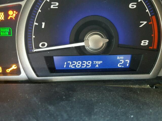 2HGFA16069H019084 - 2009 HONDA CIVIC EXL BLACK photo 8