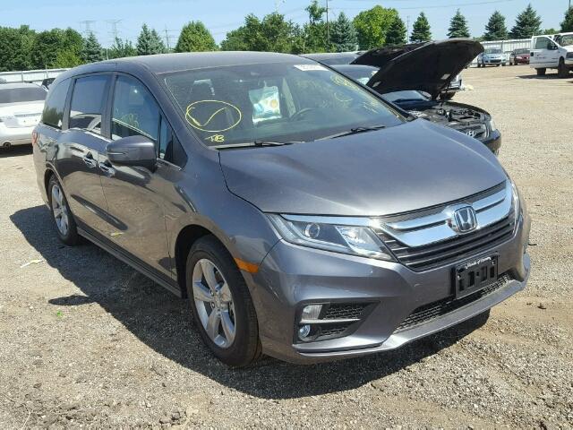 5FNRL6H55JB006106 - 2018 HONDA ODYSSEY EX GRAY photo 1